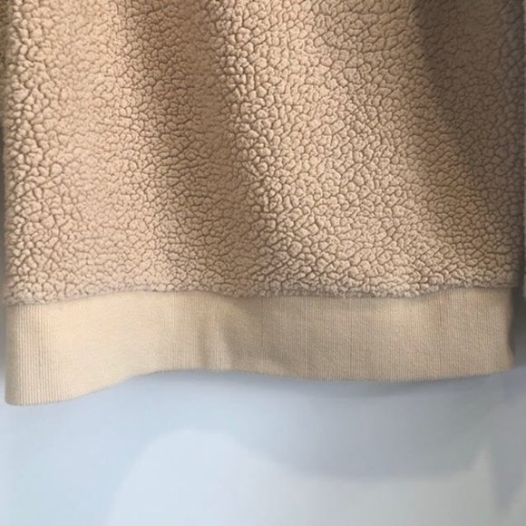 Rumors Original Women’s Tan Neutral tone Soft Teddy Sherpa Pullover Hoodie SZ M - Picture 9 of 12